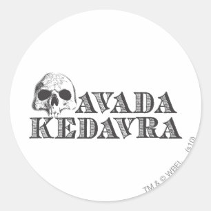Sticker Rond Harry Potter Spell   Avada Kedavra