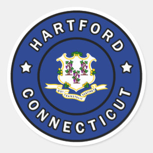 Sticker Rond Hartford Connecticut