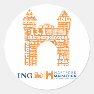 Sticker Rond Hartford Half-Marathon : Arch