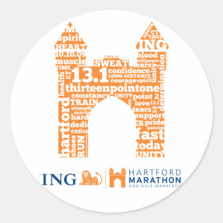 Sticker Rond Hartford Half-Marathon : Arch