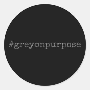 Sticker Rond Hashtag Gray sur le but Parties scintillant d'arge