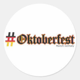 Sticker Rond Hashtag Oktoberfest
