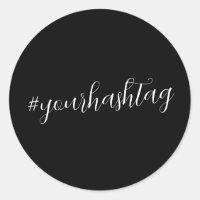 Hashtag | Script moderne tendance Noir Classic Rou