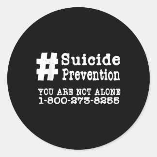 Sticker Rond Hashtag sur la prévention du suicide _ Santé menta
