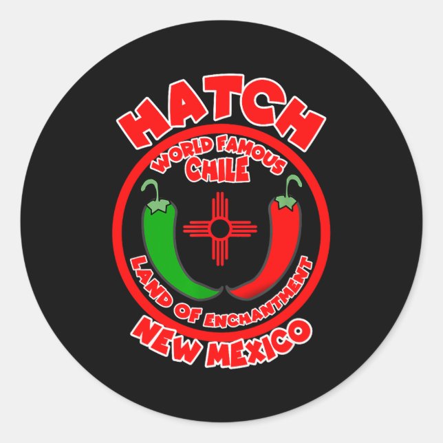 Sticker Rond Hatch New Mexico World Famous Chile Land Of Enchan (Devant)