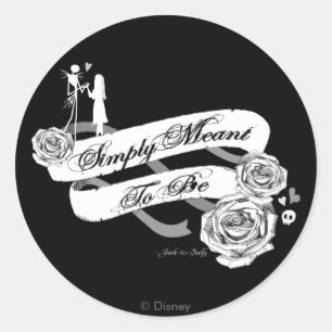 Sticker Rond Hauntingly Jack & Sally "Simplement signifié pour 