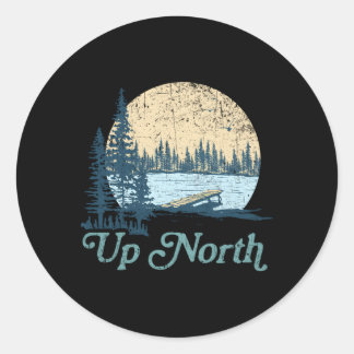 Sticker Rond Haut North Lake E Tree Cabine