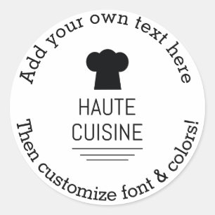Sticker Rond Haute Cuisine Française Gastronomique