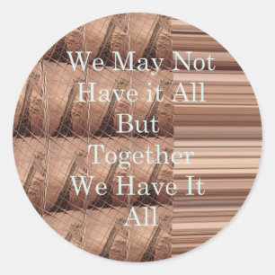 Sticker Rond Have it toutes les girafes Safari Hakuna Matata wo