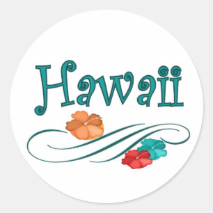 Sticker Rond Hawaii