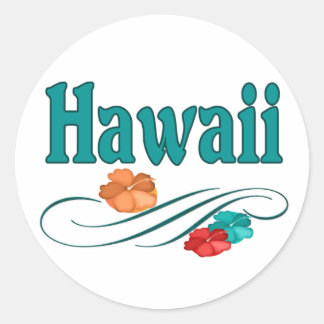 Sticker Rond Hawaii