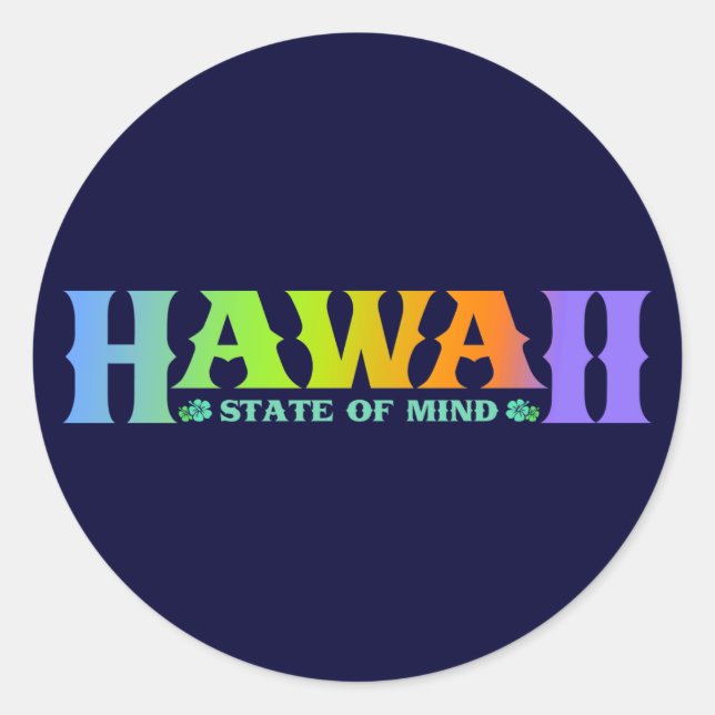 Sticker Rond Hawaii (Devant)