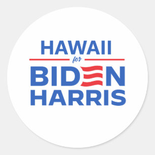 Sticker Rond Hawaii pour Biden Harris