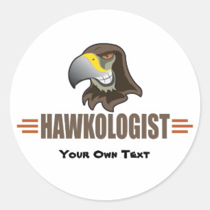 Sticker Rond HAWKS - Oiseaux, Mascotte de l'équipe sportive sco