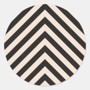 Sticker Rond Hazard stripes