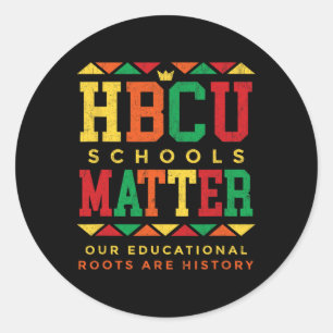 Sticker Rond Hbcu Black College Problèmes scolaires Amérique af