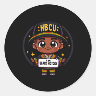 Sticker Rond Hbcu Historiquement Black College Vêtements Black 