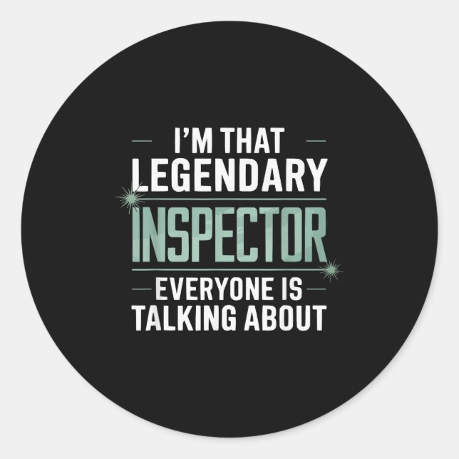 Sticker Rond Health Inspector Job Profession Public Health _1  (Devant)