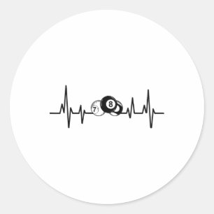 Sticker Rond Hearbeat Pool Billard Lecteur Billard Cue