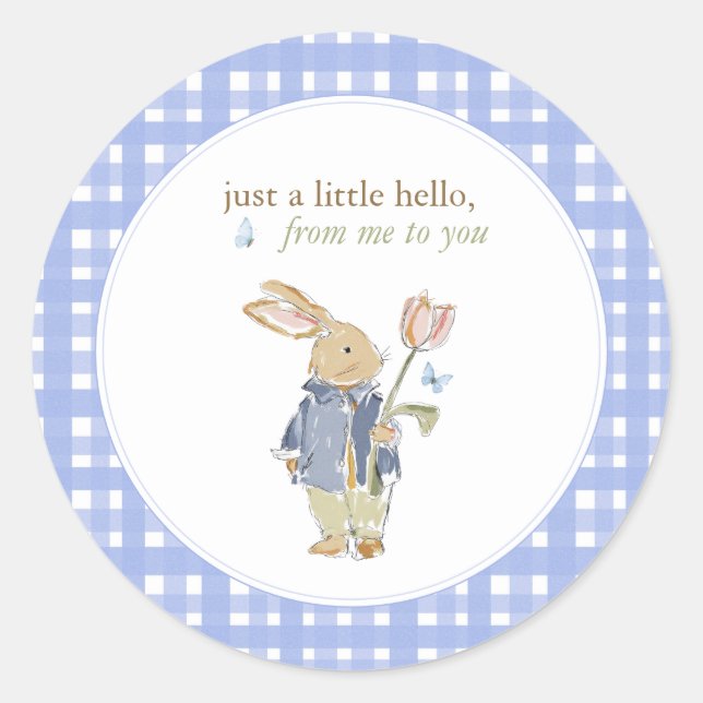 Sticker Rond Hearthlight Notes Spring Soft Meadow Gingham (Devant)