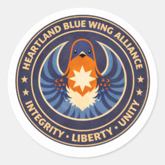 Sticker Rond Heartland Blue Wing Alliance MissouriSticke
