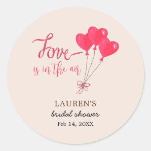 Sticker Rond Hearts Love est dans la Fête des mariées Rose Air
