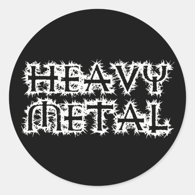 Sticker Rond Heavy metal (Devant)