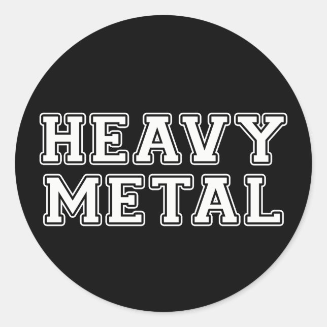 Sticker Rond Heavy metal (Devant)
