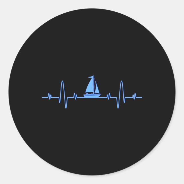 Sticker Rond Hebeat voilier capitaine navigateurs (Devant)