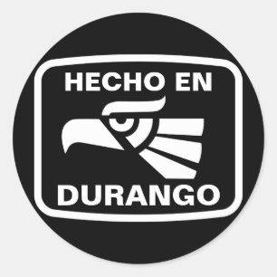Sticker Rond Hecho en Durango personalizado personnalisé