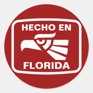 Sticker Rond Hecho en Floride personalizado personnalisé