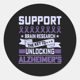 Sticker Rond Heimerheimer Blessure cérébrale Design Purple Heim