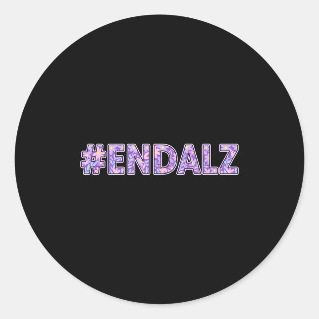 Sticker Rond Heimer's Awareness - #end Floral Statement  (Devant)