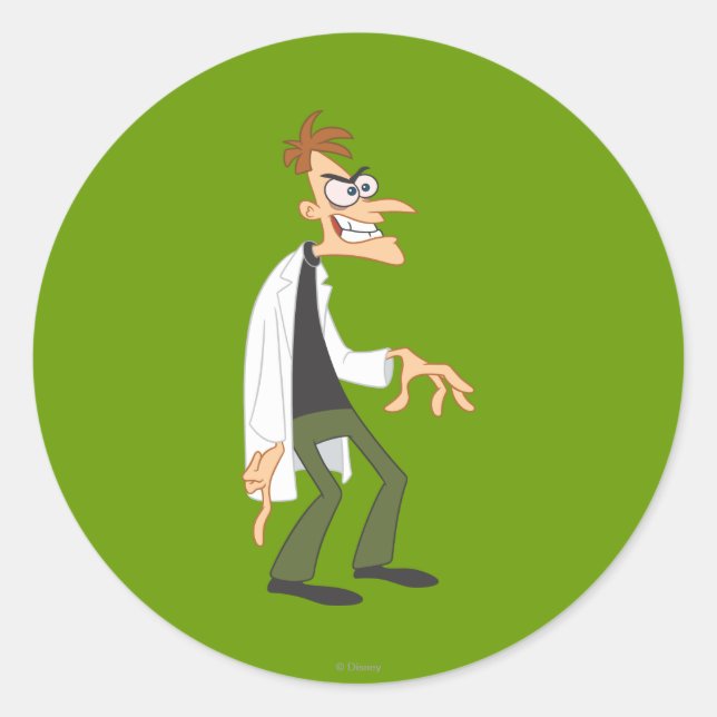 Sticker Rond Heinz Doofenshmirtz 2 (Devant)