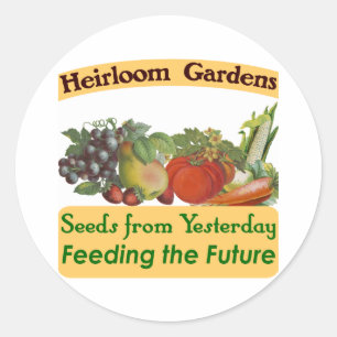 Sticker Rond Heirloom Gardens Green Dire