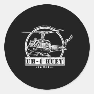 Sticker Rond Hélicoptère Huey