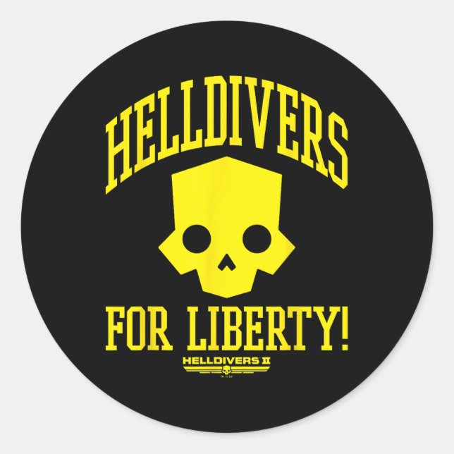 Sticker Rond Helldivers 2 Sony Playstation Video Jeu Pour Liber (Devant)