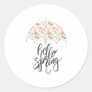Sticker Rond Hello Spring