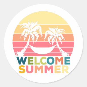 STICKER ROND HELLO SUMMER