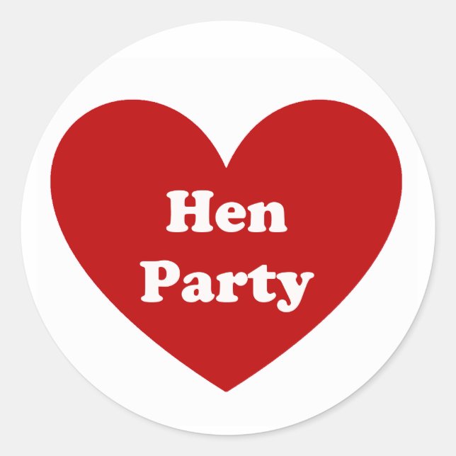Sticker Rond Hen Party (Devant)