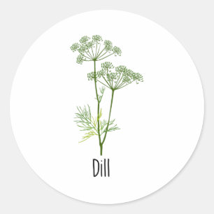 Sticker Rond Herbe épices de moulage