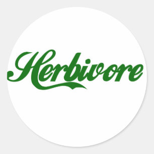 Sticker Rond Herbivore