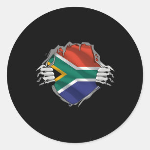 Sticker Rond Héritage Super Sud-Africain Fier Afrique du Sud Ro