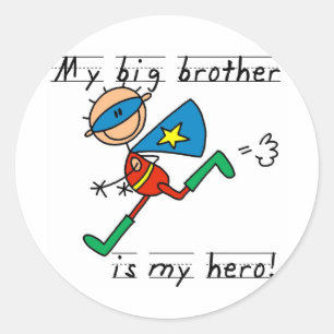 Sticker Rond Hero Big Brother Tshirts et cadeaux