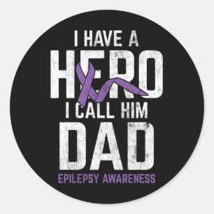 Sticker Rond Héros Papa Epilepsy Sensibilisation Epilepsie Pati