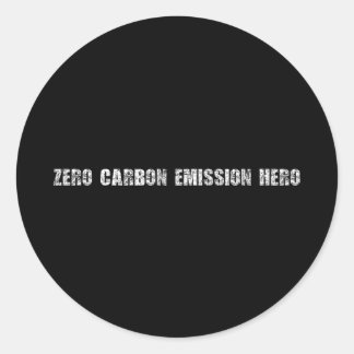 Sticker Rond Héros zéro émission de carbone
