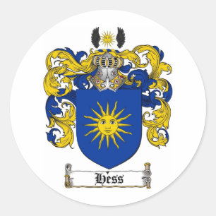 STICKER ROND HESS FAMILLE CREST - HESS COAT OF ARMS