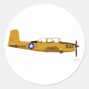 Sticker Rond Hêtre T-34 Mentor