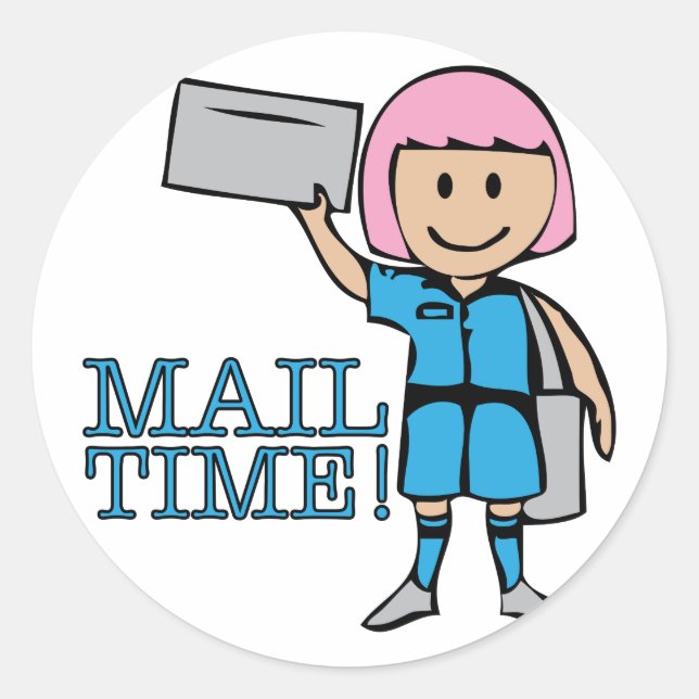 Sticker Rond Heure du courrier (Devant)