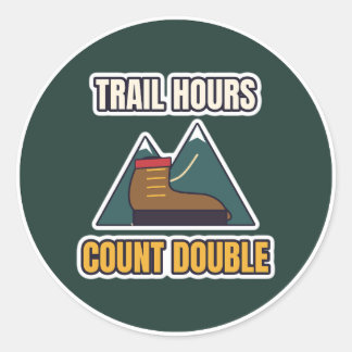 Sticker Rond Heures de randonnée compte double pour la randonné